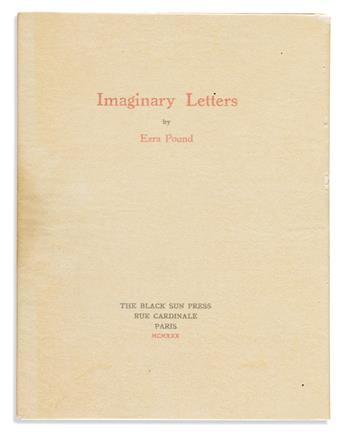 POUND, EZRA. Imaginary Letters.